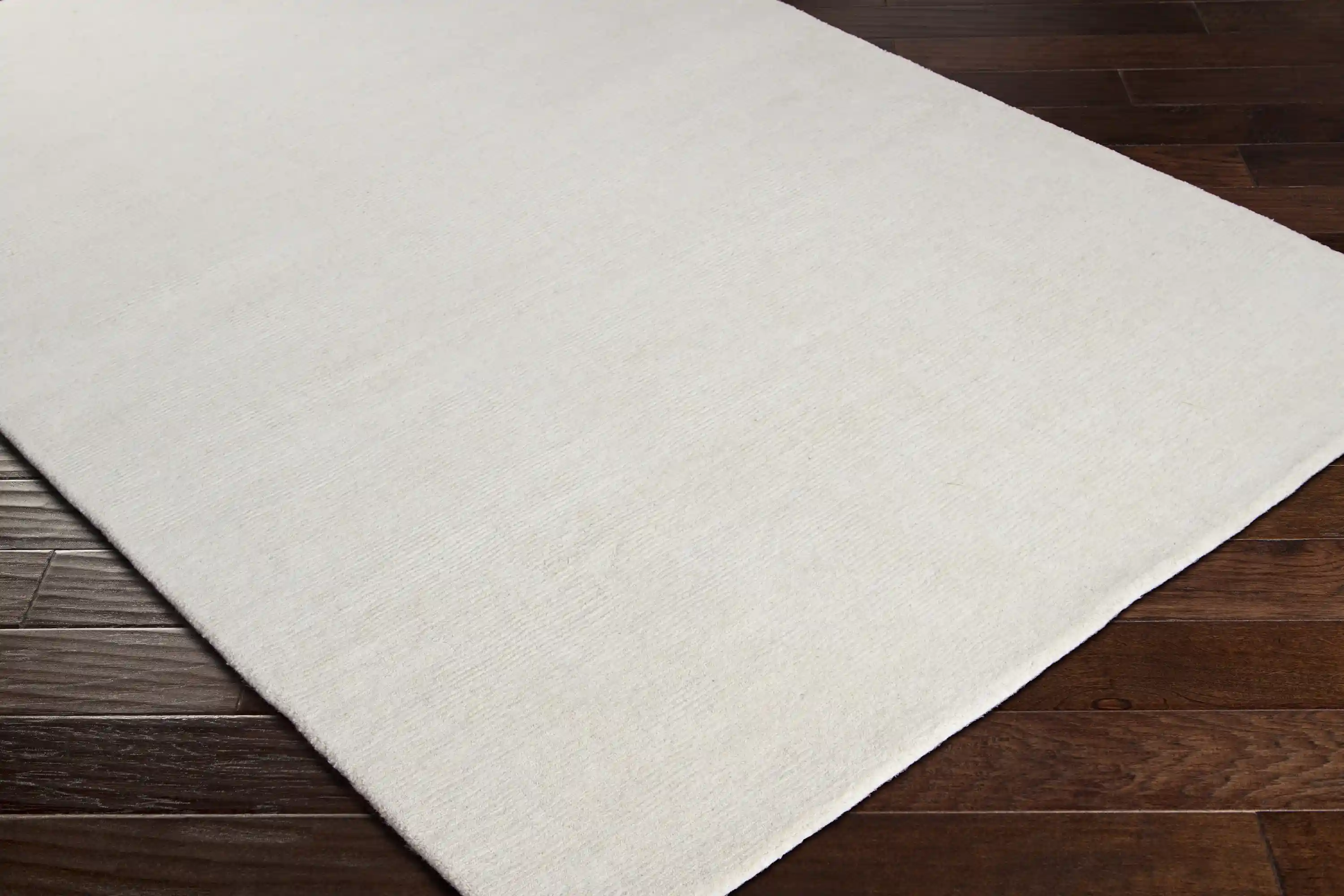 Hand Loomed Mystique Beige Wool Rug - Image 4