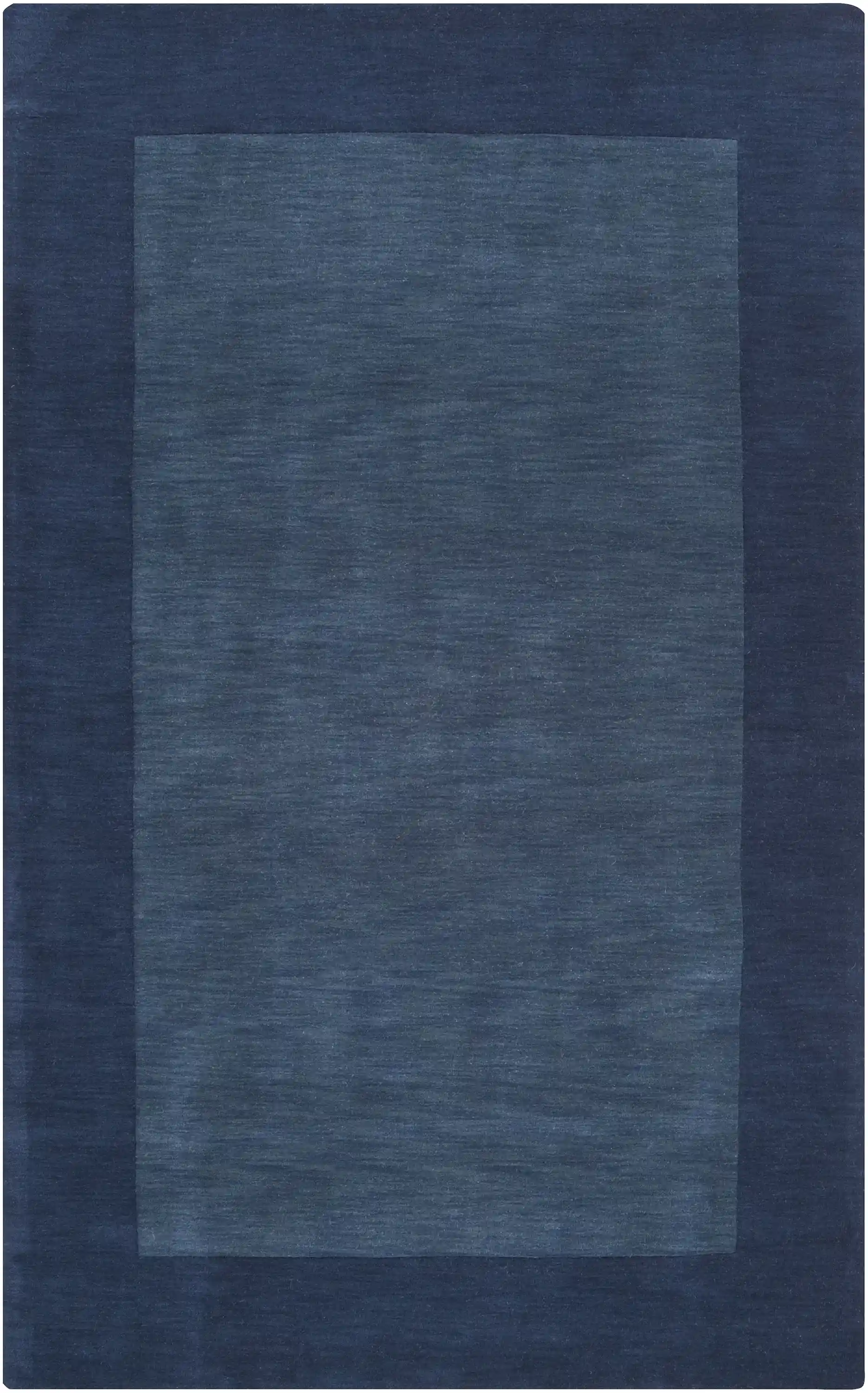 Hand Loomed Mystique Blue Wool Rug - Image 3