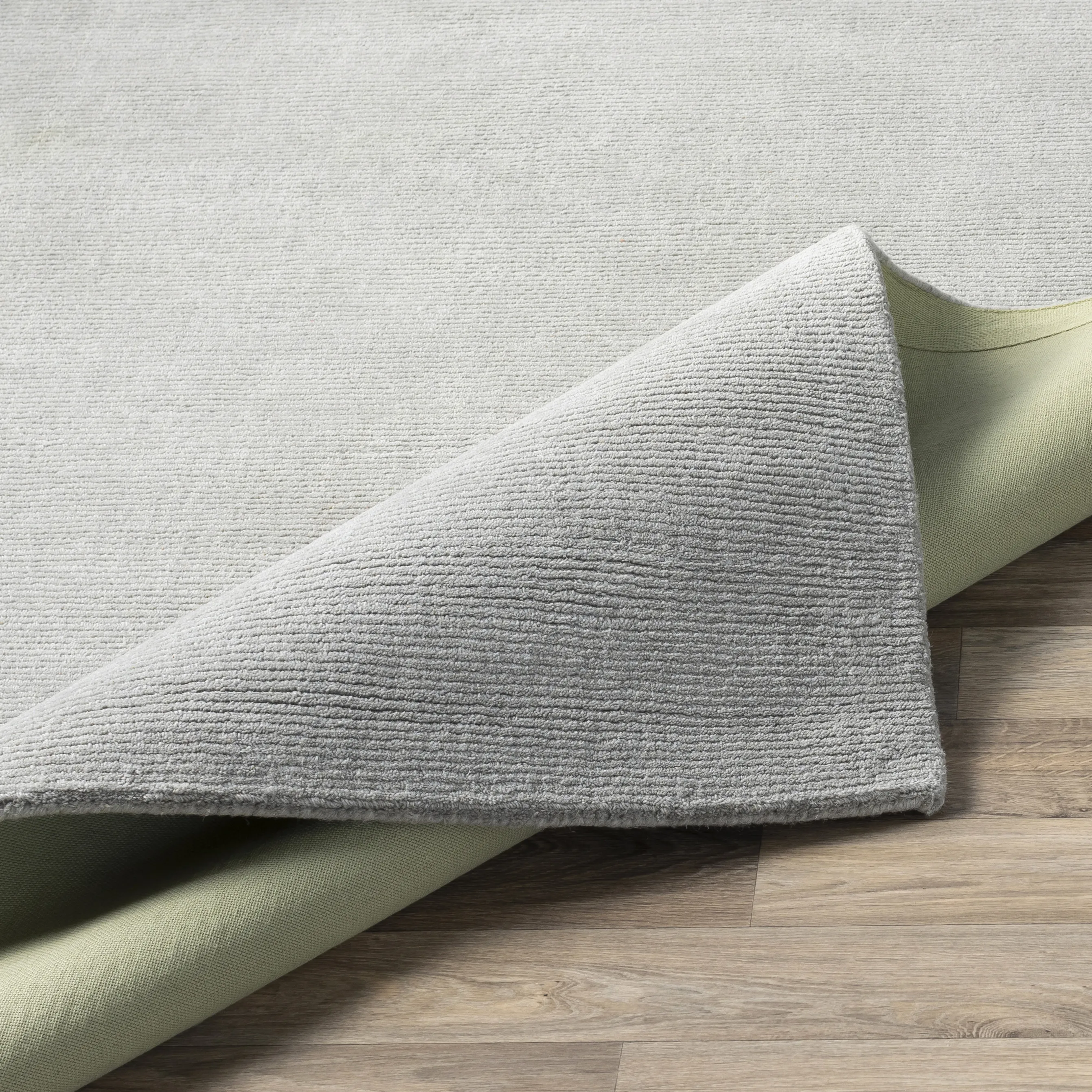 Hand Loomed Mystique Gray Wool Rug - Image 6