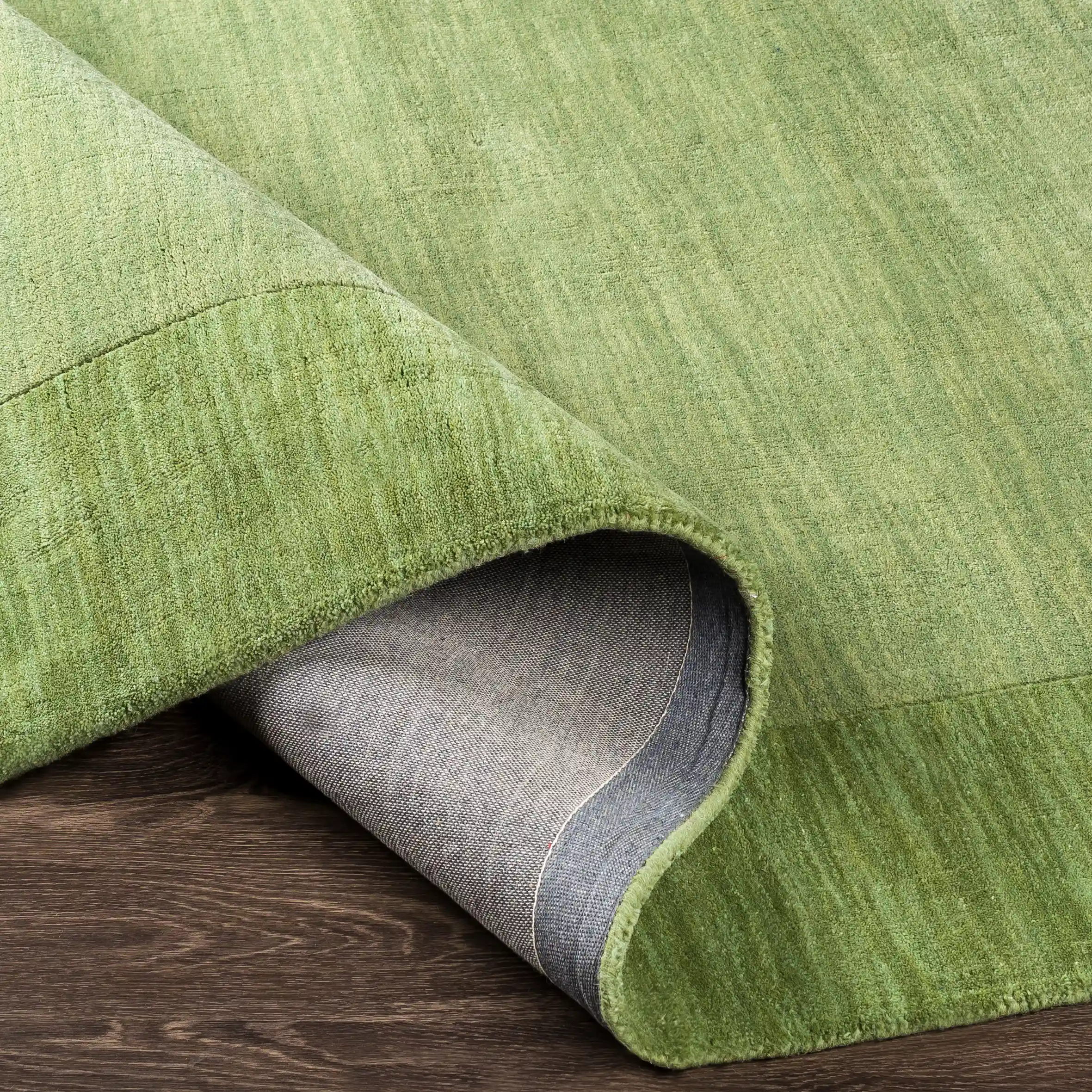 Hand Loomed Mystique Light Green Wool Rug - Image 5