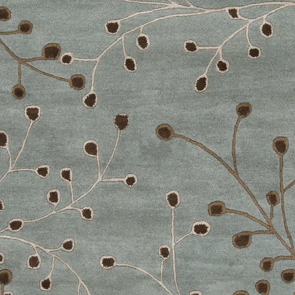 Hand Tufted Athena Sage and Brown Wool Rug - Image 5