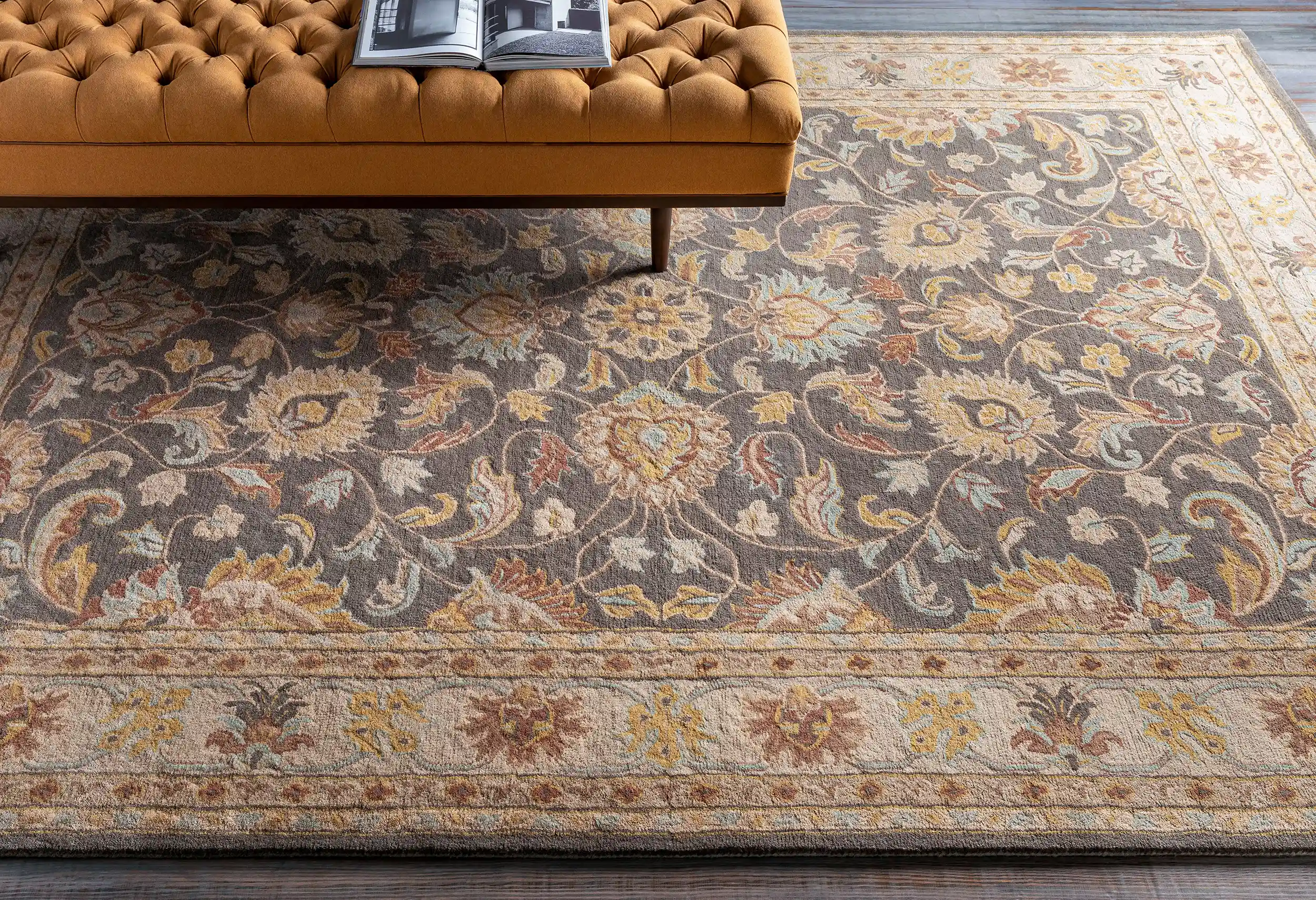 Hand Tufted Floral Comfort Elegant Wool Area Rug - Image 9