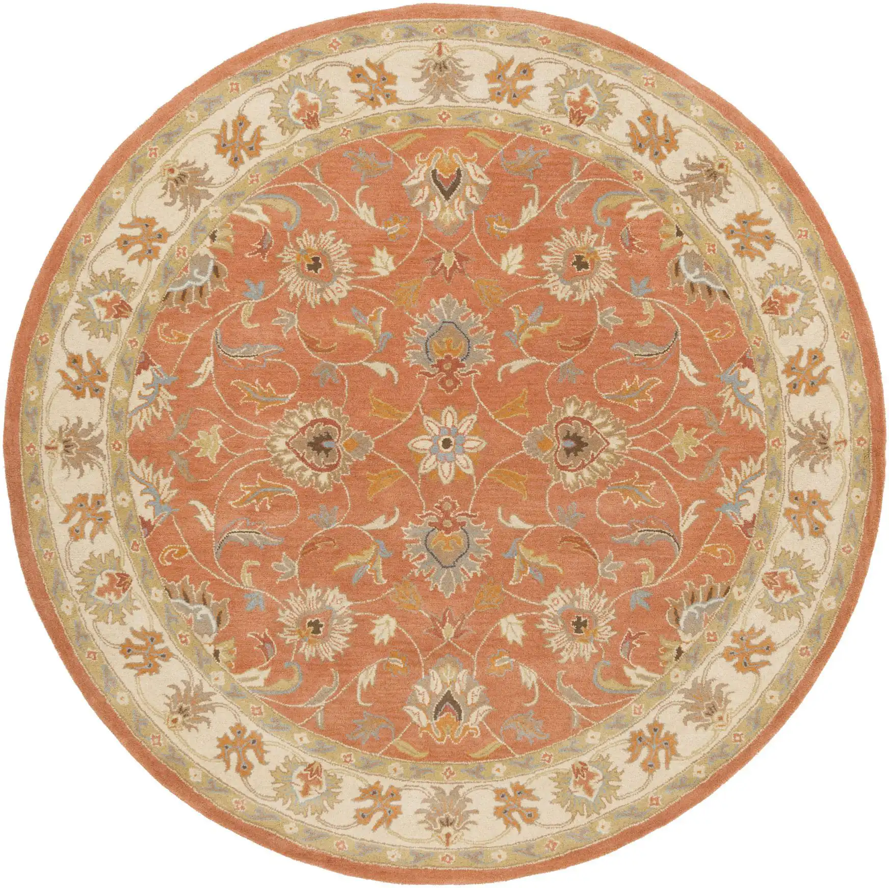 Hand Tufted Caesar Medium Brown & Dusty Sage Wool Rug - Image 4
