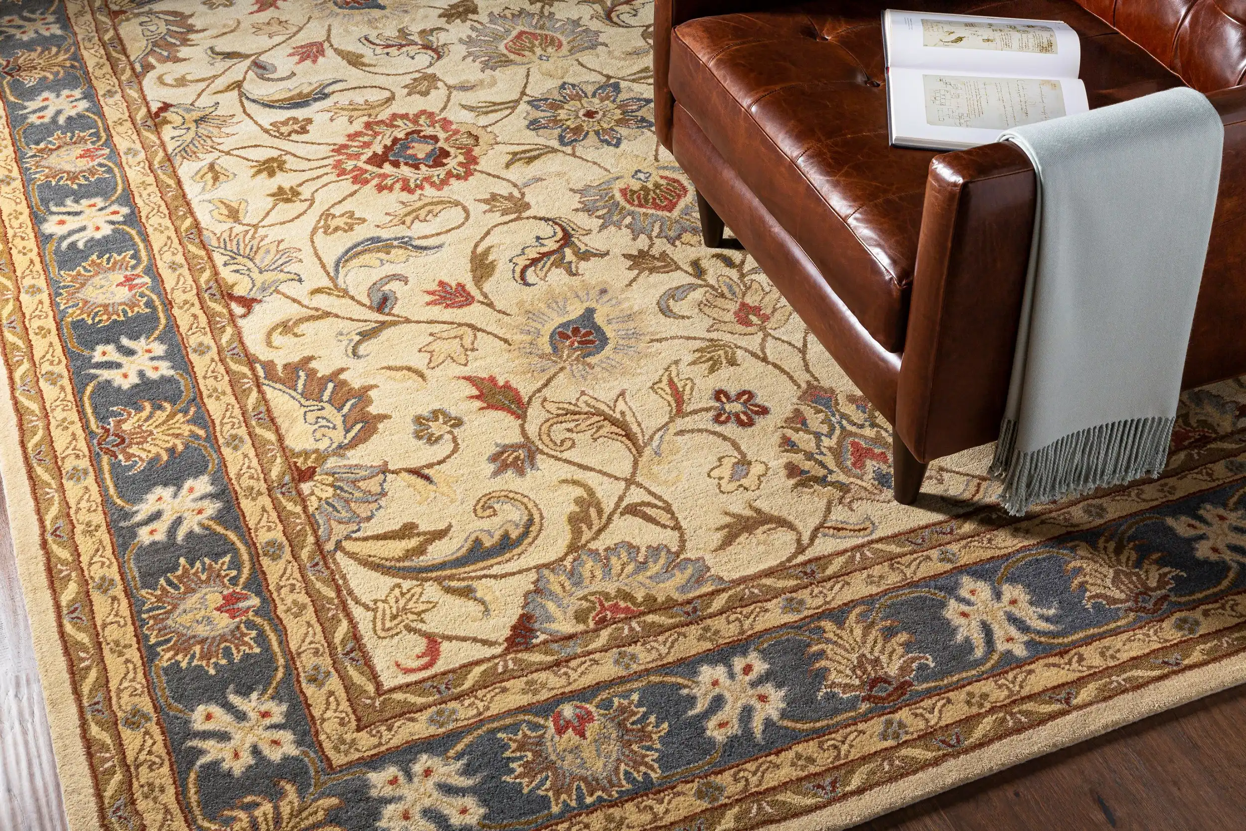 Hand Tufted Caesar Yellow Wool Rug - Image 3
