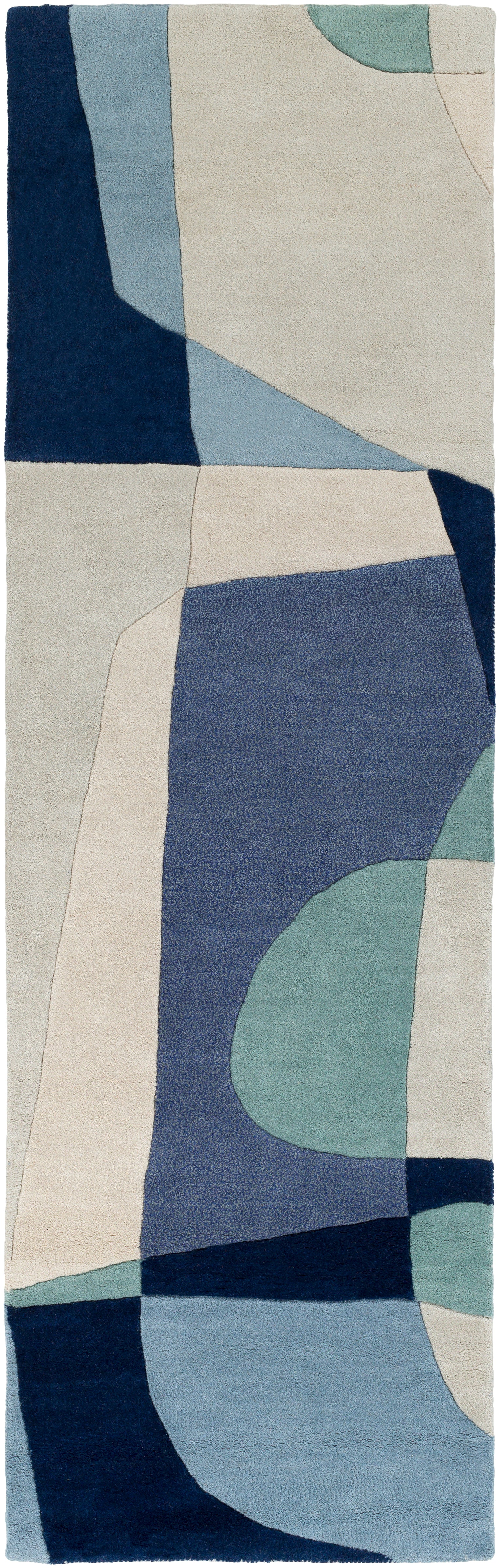 Hand-Tufted Forum Dusty Sage and Blue Wool Rug - Image 5