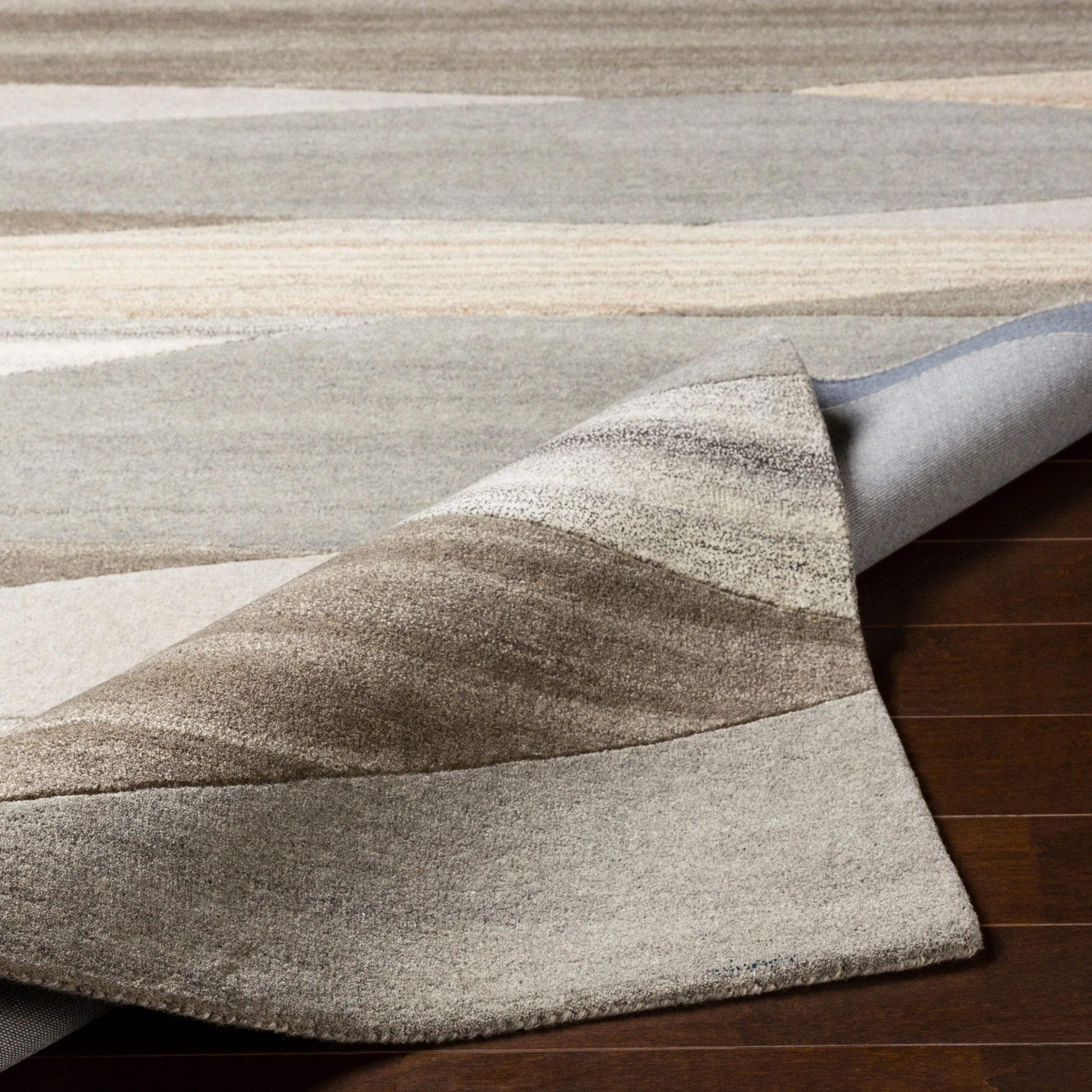 Hand-Tufted Forum Geometric Charcoal Wool Rug - Image 4