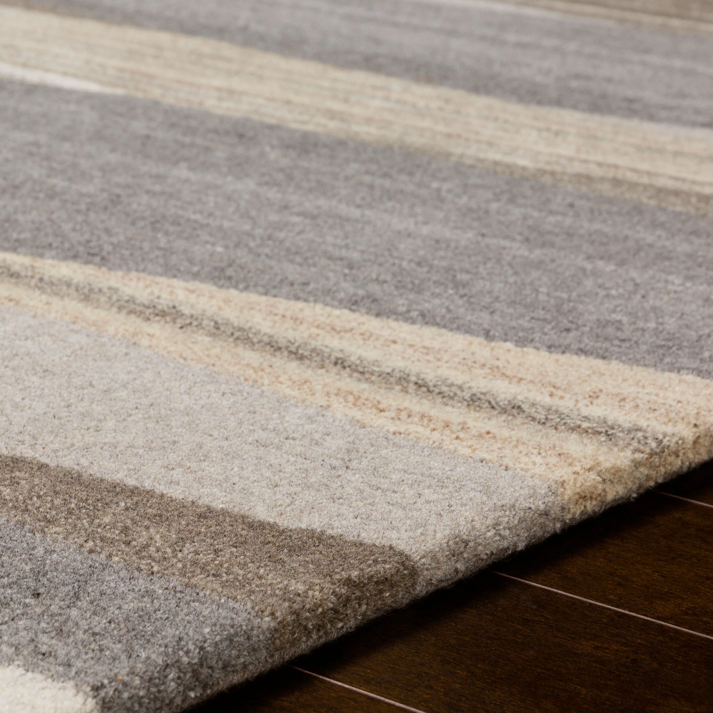 Hand-Tufted Forum Geometric Charcoal Wool Rug - Image 8
