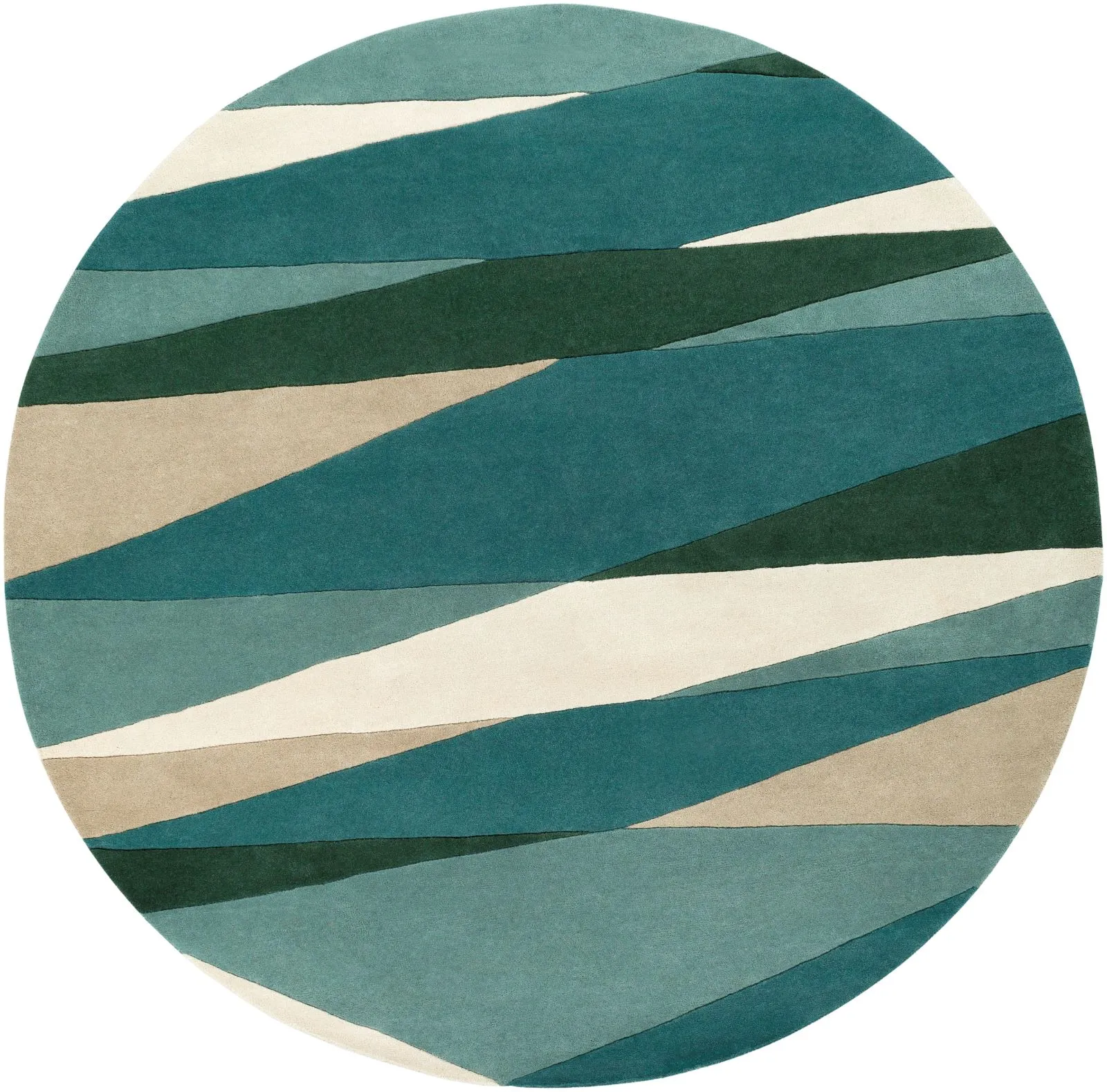 Hand Tufted Sage and Green Wool Rug - Image 5