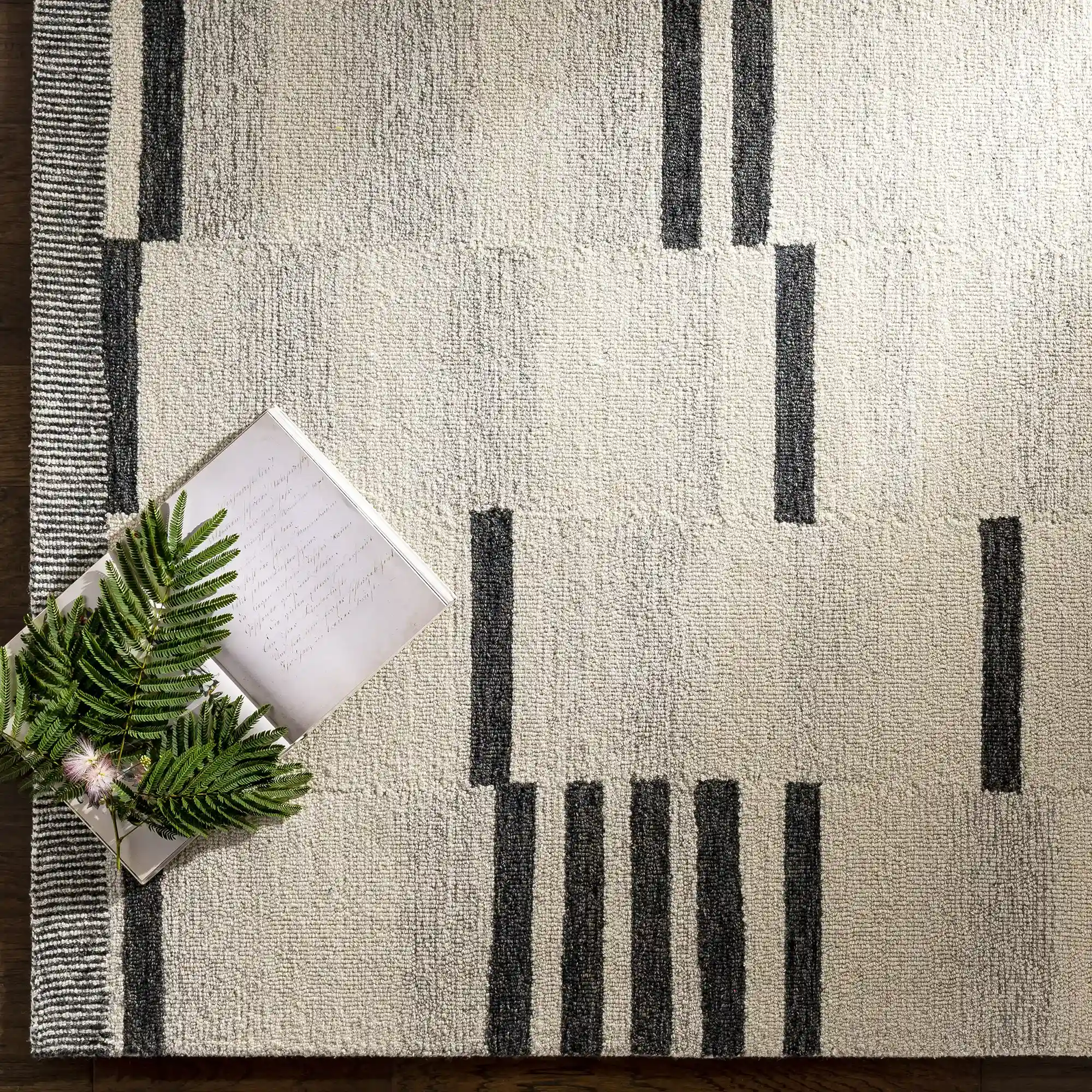 Hand Tufted Granada Beige Wool Rug - Image 10