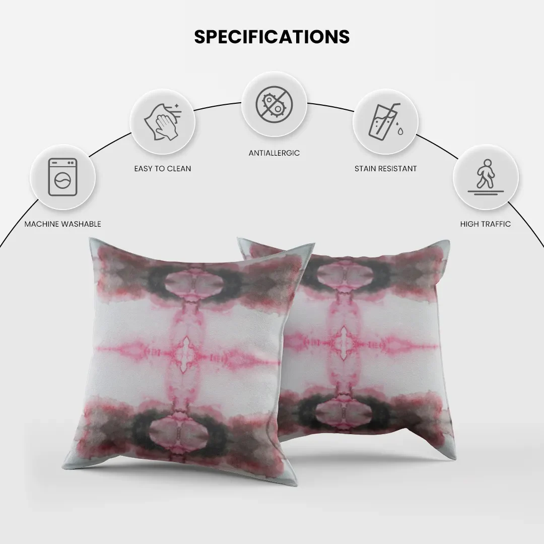 Kalos Silk  Sage and Burgundy Digital Printed Pillow Cover - Image 3