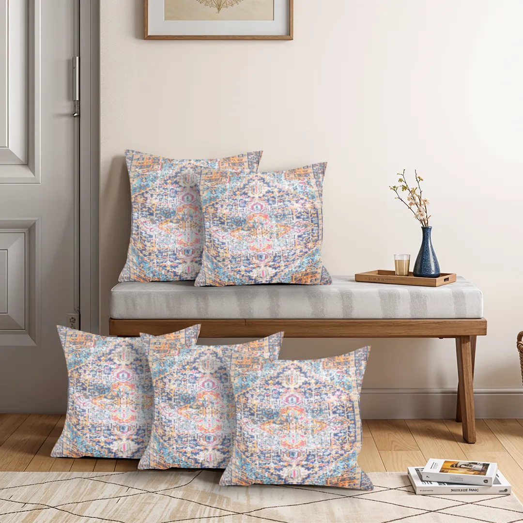 Vintage Persian Rug-Style Cushion Cover - Image 3